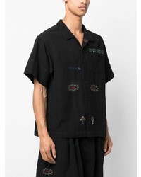 Story Mfg. Embroidered Motif Cotton Shirt