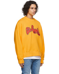 Palm Angels Yellow Seasonal Logo Sweatshirt