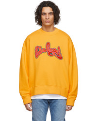 Palm Angels Yellow Seasonal Logo Sweatshirt