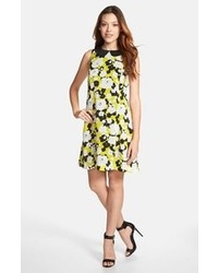 Mustard Floral Casual Dress