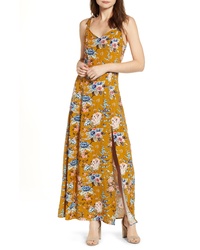 Mustard Floral Maxi Dress