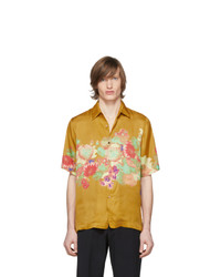 Mustard Floral Short Sleeve Shirt