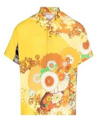 ERL Floral Print Short Sleeve Shirt