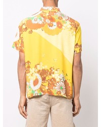 ERL Flower Print Short Sleeve Shirt