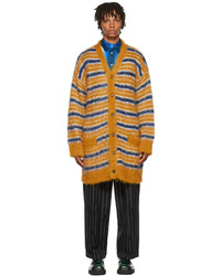 Mustard Horizontal Striped Cardigan