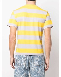 Aries Horizontal Stripe Cotton T Shirt