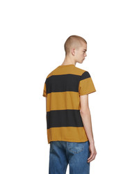 Levis Vintage Clothing Yellow And Black Stripe 1960s Casual T Shirt