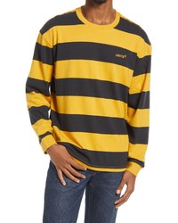 Levi's Stripe Long Sleeve Organic Cotton T Shirt