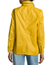 Belstaff Waxed Long Sleeve Hooded Jacket Bright Mustard