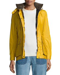 Belstaff Waxed Long Sleeve Hooded Jacket Bright Mustard
