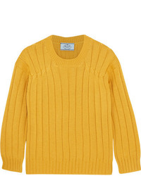 Mustard Knit Cable Sweater
