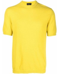 Mustard Knit Crew-neck T-shirt