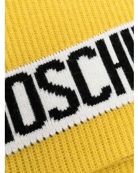 Moschino Logo Intarsia Ribbed Scarf