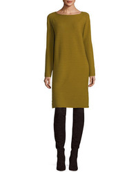 Lafayette 148 New York Cozy Rib Knit Flannel Sweaterdress