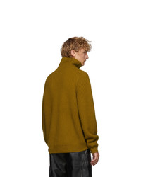 Acne Studios Yellow Kally Sporty Wool Rib Knit Turtleneck