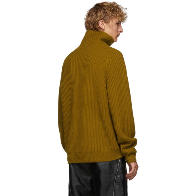 Acne Studios Yellow Kally Sporty Wool Rib Knit Turtleneck, $440 ...