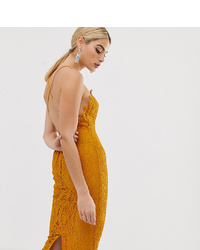 Mustard Lace Bodycon Dress