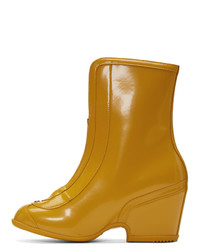 Gucci Yellow Rubber Kitt Ankle Boots