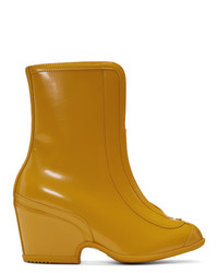 Gucci Yellow Rubber Kitt Ankle Boots