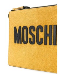 Moschino Logo Zipped Clutch