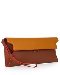 Marni Trunk Envelope Leather Clutch