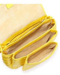 Nancy Gonzalez Crocodile Comparttalized Mini Crossbody Bag Yellow