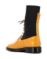 Leandra Medine Contrast Panels Boots