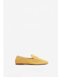 Mango Leather Penny Loafers