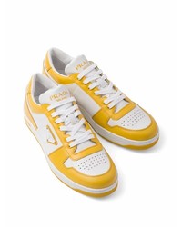 Prada Triangle Logo Patch Low Top Sneakers
