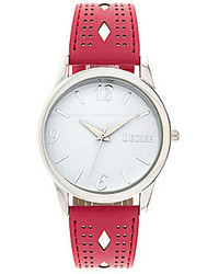 jcpenney Decree Perforated Faux Leather Strap Watch