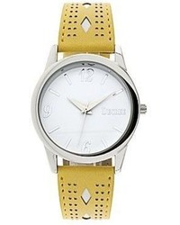 jcpenney Decree Perforated Faux Leather Strap Watch