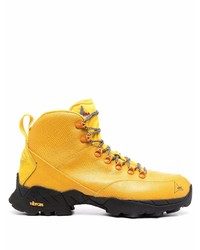 Mustard Leather Work Boots