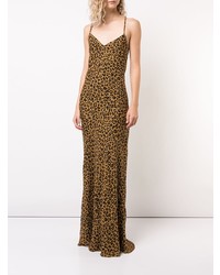 Michelle Mason Leopard Print Bias Gown