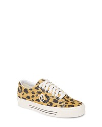 Mustard Leopard Low Top Sneakers