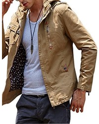 Tanming Business Casual Slim Army Style Cotton Lightweight Jackets