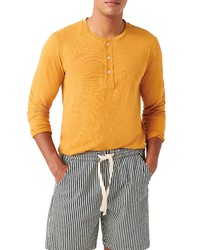 Mustard Long Sleeve Henley Shirt