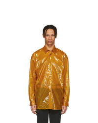 Jil Sander Yellow Plastic Coating Pista Shirt