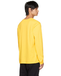 Balmain Yellow Printed Long Sleeve T Shirt