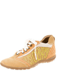 Just Cavalli Jewel Embellished Suede Sneakers