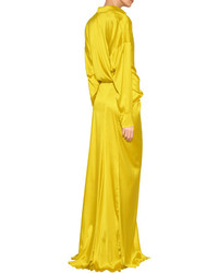 Alexandre Vauthier Stretch Silk Shirtdress Style Gown