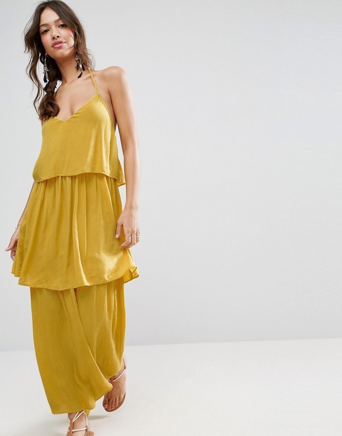 asos tiered maxi dress