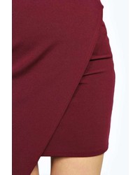 Boohoo Evie Asymmetric Wrap Mini Skirt