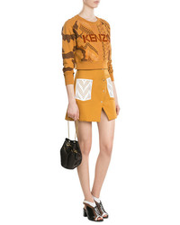 Kenzo Cotton Blend Mini Skirt