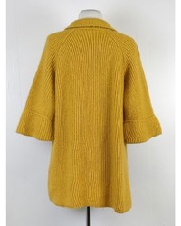 Chloé Chloe Mustard Yellow Oversized Knitted Cardigan