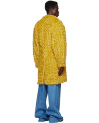 Situationist Yellow Shawl Collar Coat