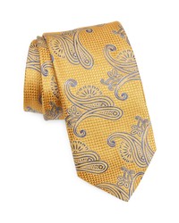 Canali Paisley Silk Tie In Gold At Nordstrom