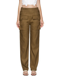 Chloé Brown Cargo Pockets Trousers