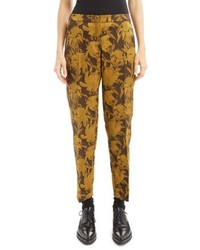 Dries Van Noten Damask Ankle Trousers