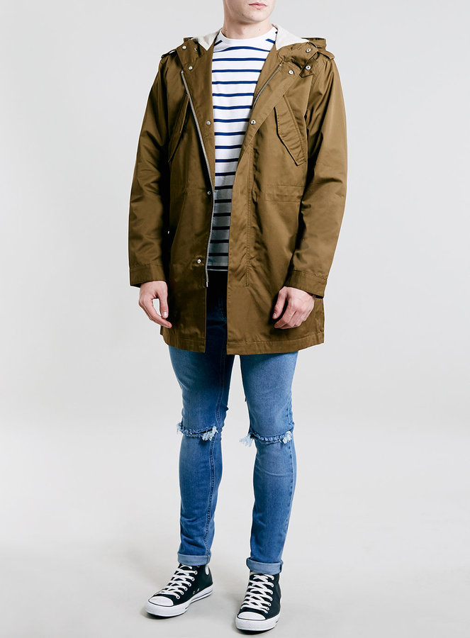 Topman Mustard Lightweight Parka, $130 | Topman | Lookastic