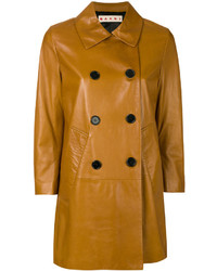 Marni Leather Pea Coat